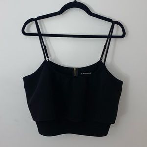 Black Spaghetti Strap Crop Top